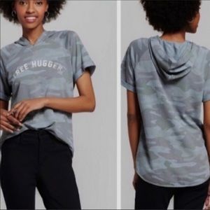 Tree hugger hooded tee